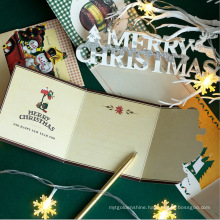 6PCS PVC Box Packing 3D Christmas Wishing Paper Card